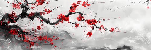 Diamond painting grand format pour sublimer la décoration de votre chambre style encre zen