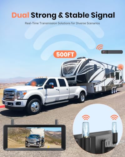 AUTO-VOX 2-Camera Solar Wireless Backup System for Vehicles w/ 7" 1080p Monitor - image 5