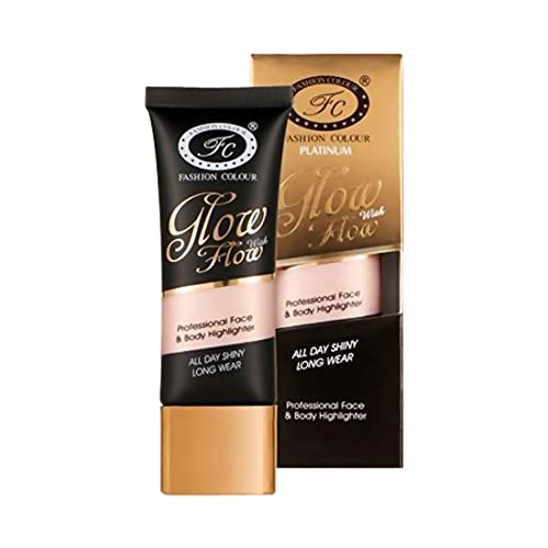Image of Fashion Colour Glow with Flow Professional Face and Body Highlighter II Waterproof, Long Lasting All Day Shiny, 35ml (Shade 07)