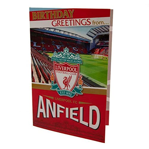 Liverpool F.C. Happy Birthday Card Liverpool FC, Liverpool Football Club Birthday Card, Happy Birthday Liverpool Card, Multi, One Size, b01bcplv