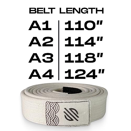 Sanabul Vintage Series Brazilian Jiu Jitsu Bjj Pro Belts, With Sleeve Bar For Ranking Stripes, Ibjjf Competition Approved (A1, Vintage White) #TOP5