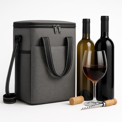 Bolsa Térmica Para Vinho Champanhe Wine Bag Porta 4 Garrafas ou Taças 24 Horas