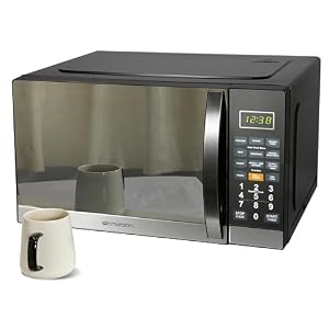 Emerson MWG1191SB Countertop Microwave Oven with 1100W Grill Function, Sleek Mirrored Finish 10 Power Levels, 6 Auto Menus, Glass Turntable and Child Safe Lock, 1.1 Cu. Ft, Stainless Steel Emerson MWG1191SB Countertop Microwave Oven with 1100W Grill Function Sleek Mirrored Finish 10 Power Levels 6 Auto Menus Glass Turntable and Child Safe Lock 11 Cu Ft Stainless Steel
