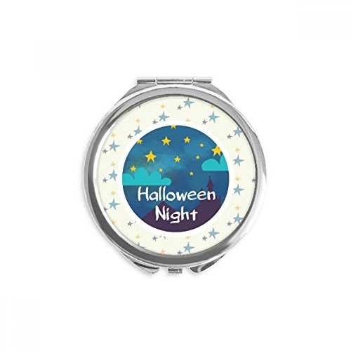 Miroir de poche Halloween maquillage nomade rond de 2,6 pouces