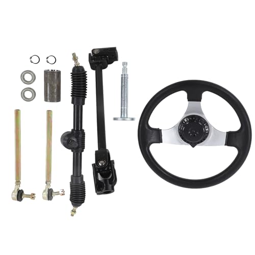Juego de montaje de volante de Go Kart ajustable para motores, kit completo para quad chino, ATV, UTV, construcción de metal + goma, 11 piezas