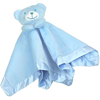 Cheap Babyprem Baby Velour Teddy Bear Comfort Blanket Boys