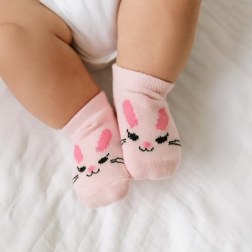 Image of SYGA Baby Boy's & Baby Girl's Ankle Length Cotton Socks (Pack of 4) for 0-12 months (4 KittyBabySocks Multicolored)