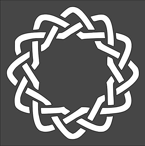 1 PCS Custom Cut Stencil, (VI-7) Celtic Ring Knot Design 8X8 in Crafts, Arts, Scrapbooking - Painting on The Wall, Wood, Glass and Other
