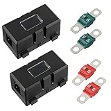 【Material de Alta Calidad】El portafusible está hecho de PA66. El fusible Midi está hecho de aislantes de plástico con terminales de zinc estañado.Alta seguridad de contacto gracias al material reforzado en los agujeros, no es fácil de deformar, no es fácil de desgastar, larga vida útil.