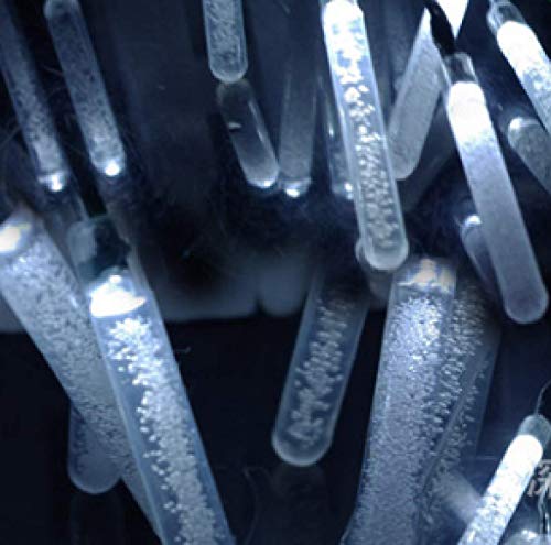 Cadena Luces LED Exteriores, Interiores, solares, con Forma Cono Hielo, decoración jardín, Vacaciones, 6,5 m, 30 Luces B