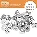 Uonlytech 10Pcs 1/4 Inch 30 Degree Stainless Steel Beveled Angle Washers for Cable Railing Deck Stair Railing Wire Rope Fasteners Industrial Hardware