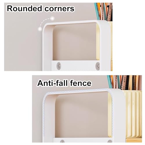 Étagère de bureau robuste en métal jaune au design épuré chic - 7