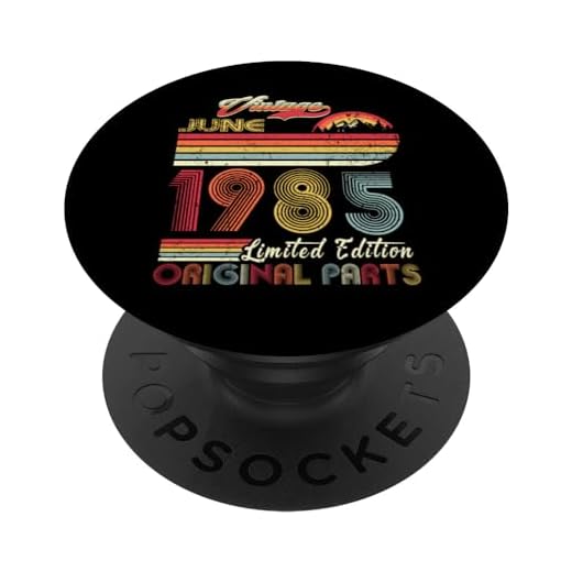 37 años Retro Vintage junio de 1985 Divertido 37 cumpleaños PopSockets PopGrip Intercambiable