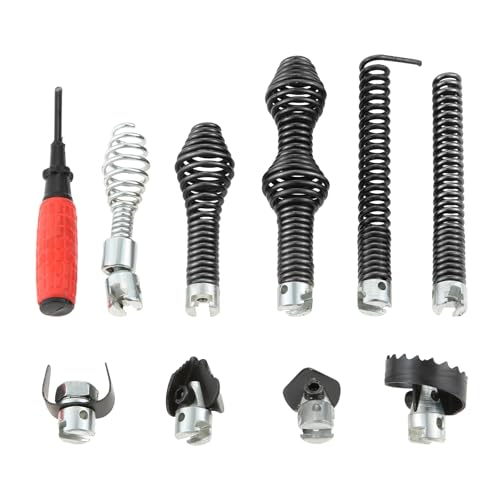 10�� �h�����X�l�[�N�h�����A�^�b�`�����g RIDGID K-400 C-4 C-6 C-7 C-8 C-9 �r���ǐ��@�Ή� 5/8�C���`�̔r�����X�l�[�N�P�[�u���w�b�h�`�b�v �L�b�`�� �o�X���[�� �V�����[�V���N�p