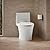 KOHLER Veil One-Piece Skirted Toilet, Dual Flush, Elongated Bowl, Skirted Trapway, White, Hidden Cord Option, Conceals Bidet Seat Cords, K-1381-HC-0