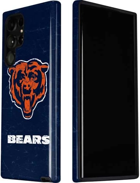 Skinit Pro Phone Case Compatible with Galaxy S22 Ultra - Officially Licensed NFL Chicago Bears - Alternate Distressed Design