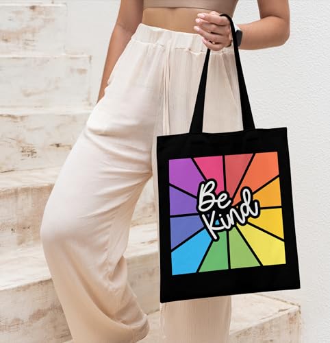 Image of TrendoPrint Canvas Tote Bags for Women with Zip, College Bag for Girls, 100% Organic Cotton Tote Bag for Shopping, Travel & Beach