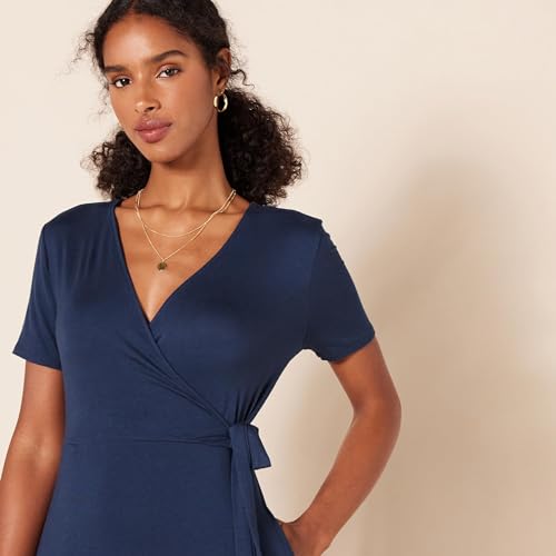 Amazon Essentials Women's Short Sleeve Faux-Wrap Dress4