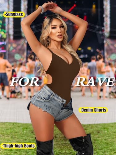 Image of ShawGobow Sexy Swimsuit for Women,Backless Scrunch Butt High Cut Monokini,One Piece Cheeky Bathing Suit Beach Pool Party
