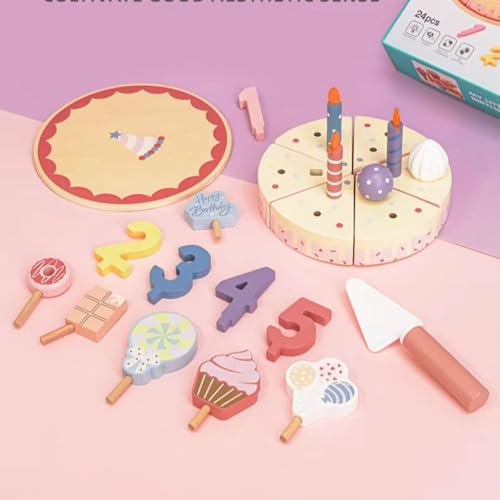 Image of Kitchen Toy Set with Kitchen Playset -Interactive Role Play Toys for Girls and Boys (Birthday Cake)