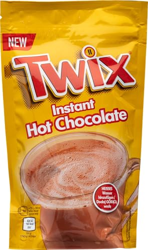 Twix, Instant Hot Chocolate, Soluble Drink with Biscuit and Caramel Flavor, Classic Milk Chocolate Low-Fat Cocoa Powder, Hot Cocoa, 140g/4.94oz
