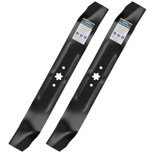 GICOOL 942-0616A Mulching Mower Blades with 6-Star Hole Fit for Cub Cadet MTD Troy Bilt Bronco 42 Deck Lawn Mower Replace 942-04308 742-0616A 742-0616 942-0616 742-04126