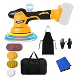 MOZMY Akku Exzenter Poliermaschine Auto, 8 Stufen Politur Maschine für Auto Lackpflege, Kabellose...