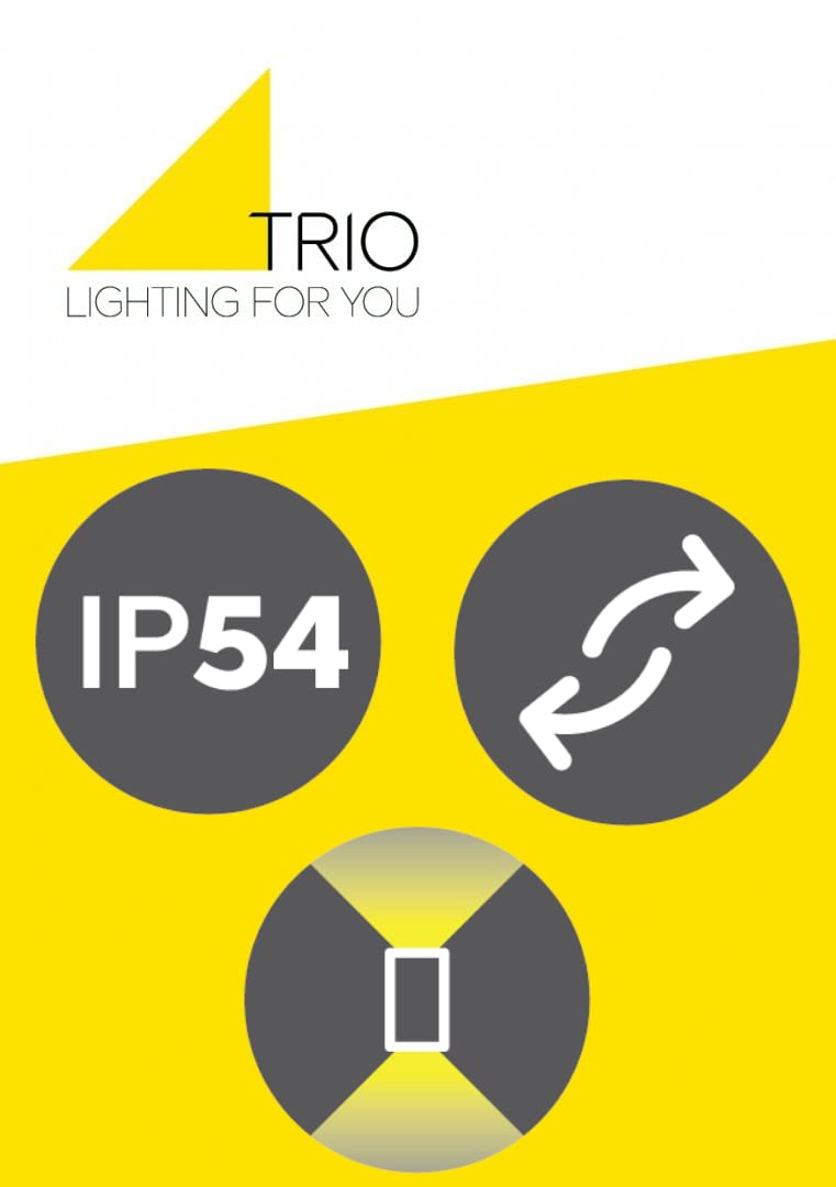 Trio Leuchten LED Außen Wandleuchte Avon 270660242, Aluminium Druckguss Anthrazit, Acryl, inkl. 2x 7 Watt LED, Orientierungslicht |