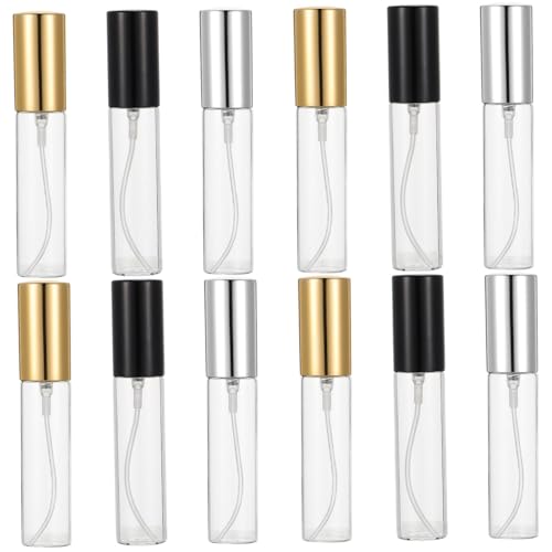 PATKAW 12 Piezas Botella De Perfume Botella De Spray De Aceite Esencial Mini Botellas De Spray Botella De Spray Recargable De Colonia Rociar Chorro Fragancia Vidrio