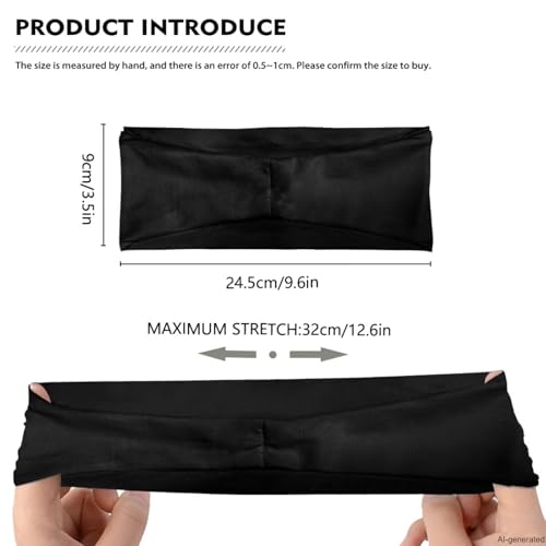 Image of Forchrinse Sport Headband for Men Women 6 Pack Workout Sweatband Moisture Wicking Headband Travel Hair Wrap