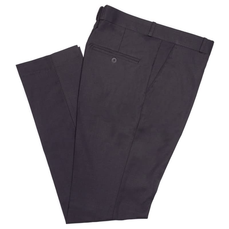mark & albert Men's Solid Slim Fit Formal Trousers Black | Stretchable Fabric Trouser-picture-40
