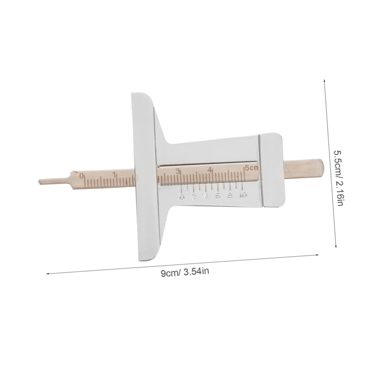 2pcs Tire Depth Gauge Tool Car Tread Depth Measuring Caliper Compact T-Shape for