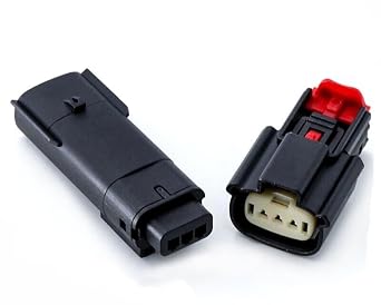 Molex 3 Pin Wire Connector, for Harley BLACK Waterproof, Sealed Kit, MX150 with CPA