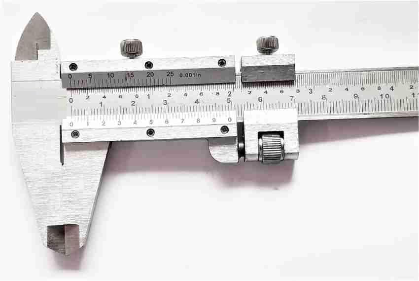 Image of Vernier Caliper - Extra Long Stainless Steel Precision Measuring Tool (0-300mm / 0-12 Inch) for Inside, Outside, Depth & Step Measurement (300mm manual caliper)