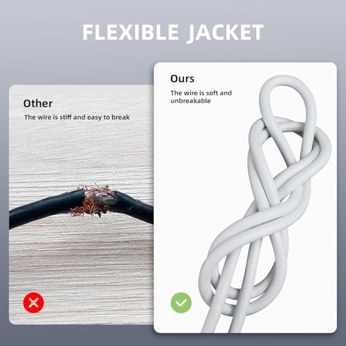 Image of EP 75FT Outdoor Extension Cord, 16 /3 SJTW Heavy Duty White, ETL Listed