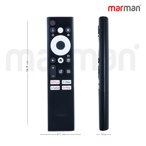 Image of marman Compatible with Sansui Google Tv Remote Control Original Model JSW43ASUHD JSW50GSUHD JSW65ASUHDFF Suitable for 4K UHD HD Ready QLED Smart Android Television - Non Voice Command