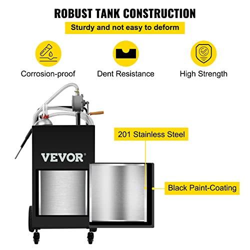 Vevor Fuel Caddy, 35 Gallon, Gas Storage Tank On 4 Wheels, With Manuel Transfer Pump, Gasoline Diesel Fuel Container For Cars, Lawn Mowers, Atvs, Boats, More, Black #TOP4