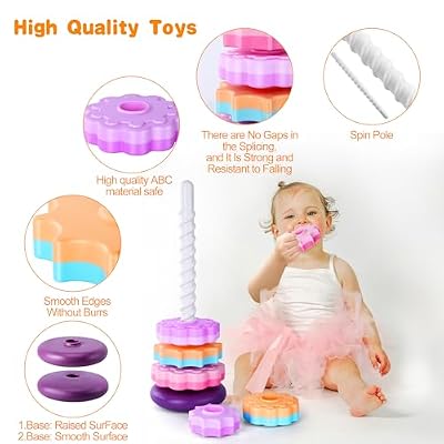 Spring Stacker Toy SIMPLEFINE Spinning Stacker Toy,Stacking Toys for Toddlers India | Ubuy