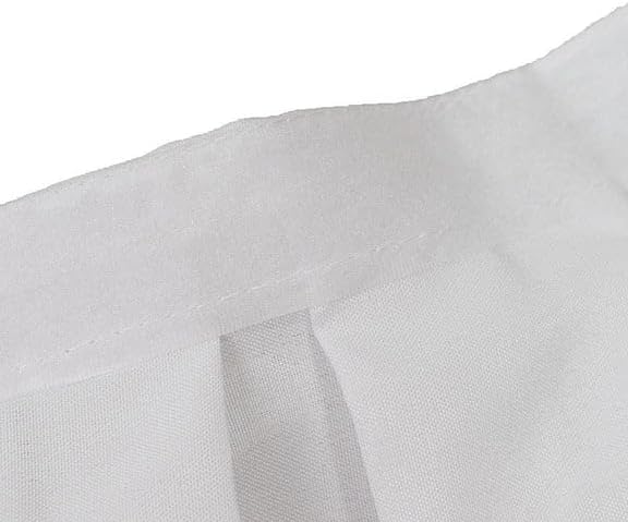 Balsa Circle 20 feet x 24-Inch White Portable Stage Skirting Polyester Platform Skirt Shirred Pleat Stages Wedding Party Events Decorations Dining Catering
