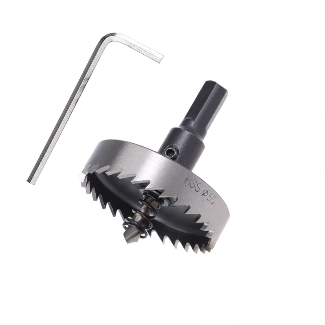 uptodateproducts 55mm HSS Drill Bit Hole Saw for Stainless Steel Metal Alloy Wood (B09RMKLYYT) Amazon Price History, Amazon Price Tracker