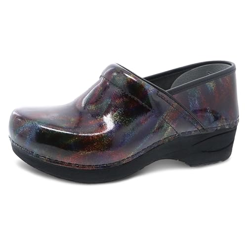 Dansko XP 2.0 Clogs - Lightweight Slip-Resistant Footwear for Comfort and Support - Ideal for Long Standing Professionals - Nursing, Healthcare Professionals Multi Sparkle Patent 7.5-8 M US