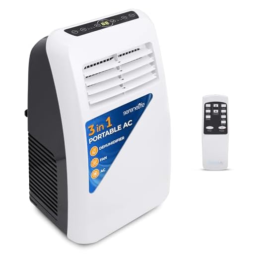 SereneLife SLPAC8 Portable Air Conditioner Compact Home AC Cooling Unit with Built-in Dehumidifier & Fan Modes, Quiet Operation, Includes Window Mount Kit, 8,000 BTU, White
