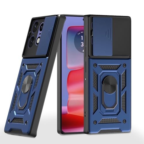 Image of AIBEX Back Cover for Motorola Edge 50 Pro 5G | D10 Tough Armor Case | Sliding Camera Shield | 360 Protection | Kickstand Ring Holder | Military-Grade Shockproof Bumper Case