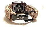 WATER BEAR TACTICAL 550 Paracord Band Made for Apple Watch 38mm & 40mm with Stainless Steel Shackle...