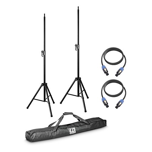 LD Systems DAVE 8 SET 2-2 x Speaker Stand with Transport Bag + 2 x Speaker Cable 5 m for DAVE 8 Systems