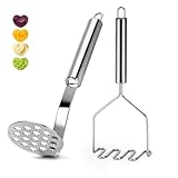 2 Pcs Potato Masher for Potatoes, 9 Inches Stainless Steel Wire Mashed Potato Ricer, Potatoes Mashers Set for Bean, Vegetable, Fruits, Avocados, Meat Etc.
