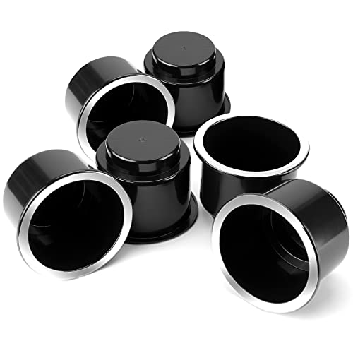 JoyTutus 6pcs Universal Cup Holder Inserts for RV, Boat, Car, Couch, Golf Cart & Pontoon - Elegant Chrome, Large Plastic Drop-in Cup Holders