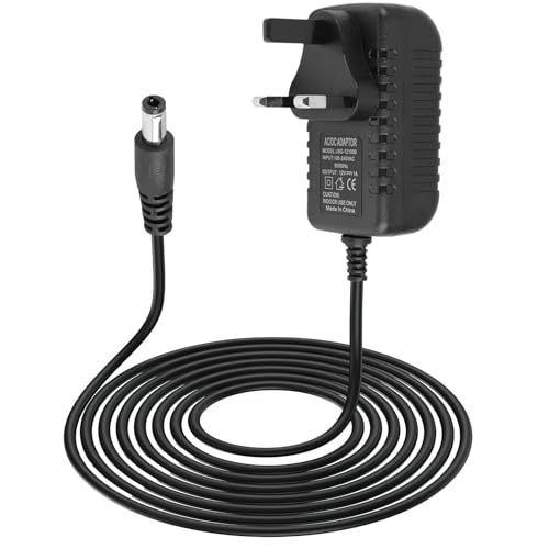 12V 1A Power Supply Adapter UK, AC/DC Adapter 100-240V 50/60Hz to DC 12V 12W Converter Adapter for Yamaha Keyboards, LED Strips, CCTV Cameras, Routers, Monitor, and Home Appliances 5.5x2.5mm DC Plug