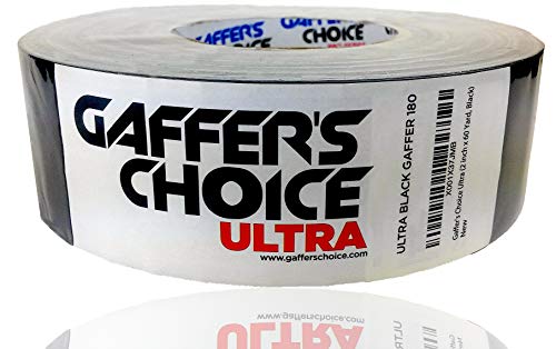 Gaffer Tape Gaffer's Choice Ultra - Black Gaffers Tape 2 Inch X 60 Yard - The Biggest Roll - Heavy Duty Tape - Easiest To Tear Cloth Tape #TOP1