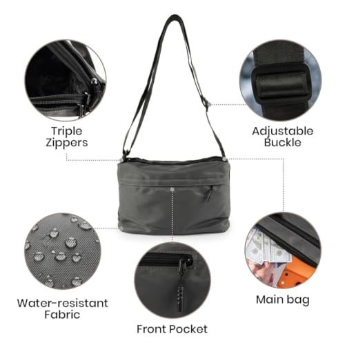 Image of GUSTAVE Sling Bag for Men And Women, Small Crossbody Bags for Men Oxford Cloth Waterproof Lightweight Side Bag Shoulder Bag Men for Outdoors Traveling Casual